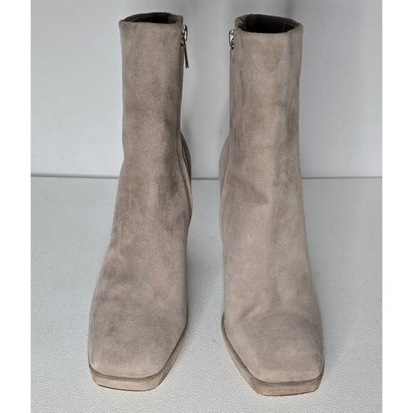 SAM EDELMAN JAYE PLATFORM ANKLE BOOTS HEELS TAUPE SUEDE WOMEN'S SZ 7. 5 B - Picture 2 of 11